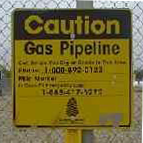 Gas Line Sign