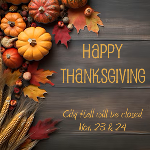 City Offices Closed for Thanksgiving