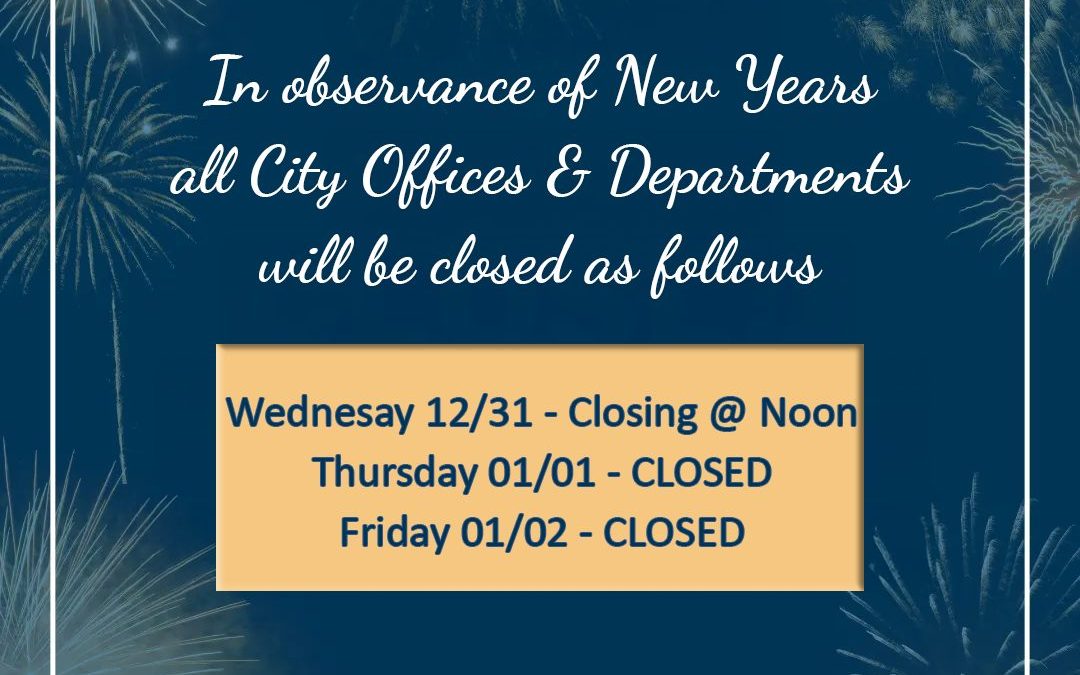 New Year’s Holiday Closure